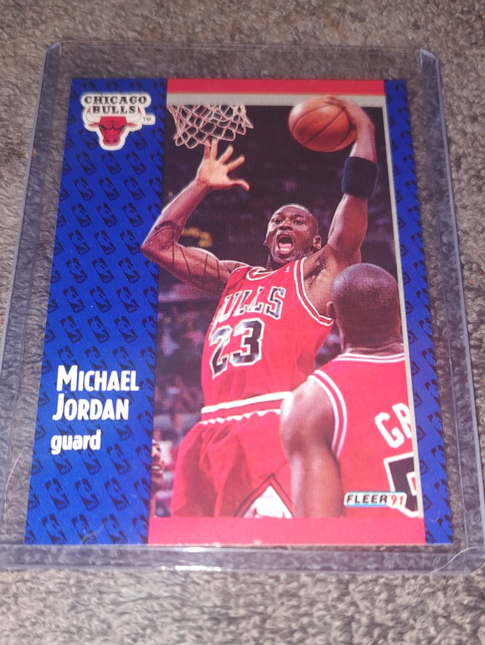 Michael Jordan Chicago Bulls Basketball Trading Card 91 Fleer